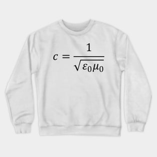 Speed Of Light Formula - Electromagnetism And Physics Crewneck Sweatshirt